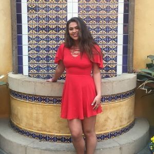 Red sun dress